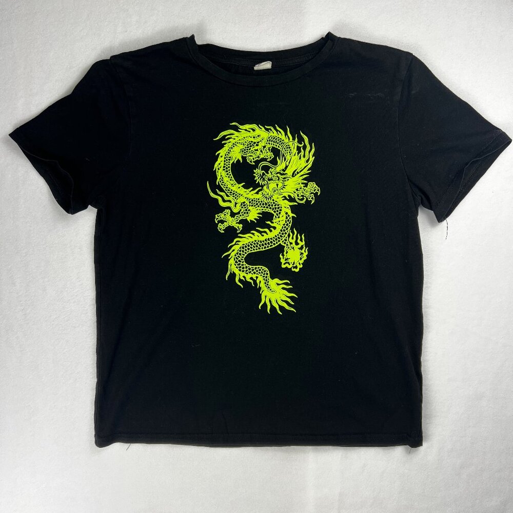 Boy's Black Graphic Dragon Tee